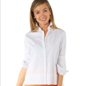 Gretchen Scott 9-5 Blouse in Black, Serene Blue